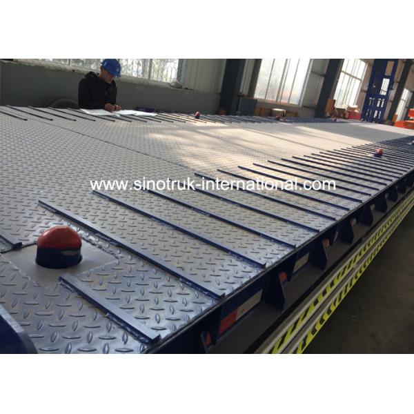 De SINOTRUK tres del árbol camión de remolque semi, del plano remolque semi del acero de carbono
