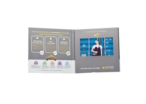 Promotional CMYK Digital Video Greeting Card For Presentation With 1G / 2G Memory
