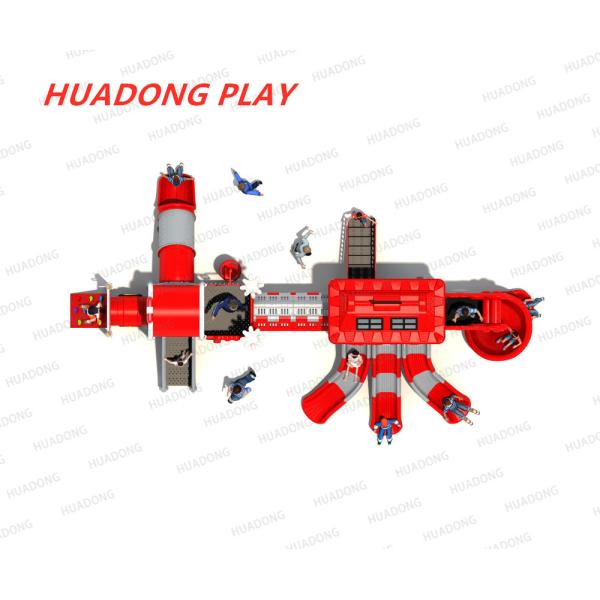 Food Grade Fire Control Theme Kids Plastic Slide For 3-12 Years Old Age