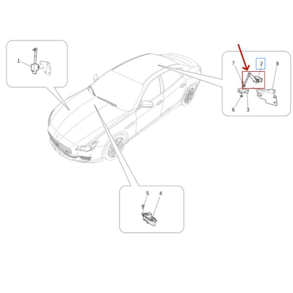 For Maserati Ghibli Quattroporte M156 2014-2022 Rear Headlight Adjustment Potentiometer OEM 670003051