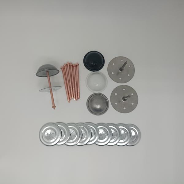Round Perforated Base Steel Marine Adhesive Insulation Pin 62.5mm Length