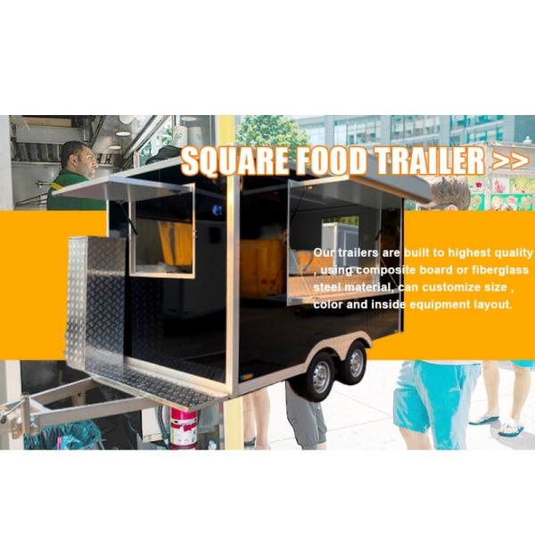 Garment Shops Used Square Food Trailer Kiosk Truck with Top Sale Ice Cream Machine