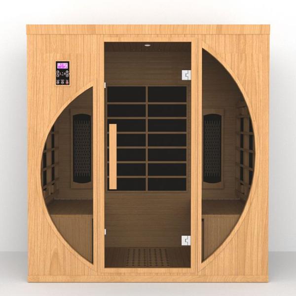 CE Certificatied Wooden Indoor Far Infrared Dry Sauna For Home 4 Person Size