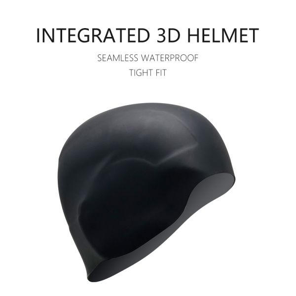 Customized Silicone Swim Cap With Long Hair Design For Soft Water resistance