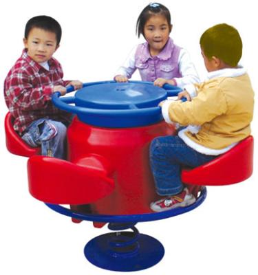 good quality outside play equipment plastic merry go around for children