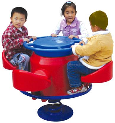 double people seat kids rocking horse plastic rider with spring