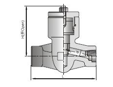 Plug Disc Forged Steel Check Valve 3/4 Inch 2500LB A105N Pressure Seal Cover PSB Weld End