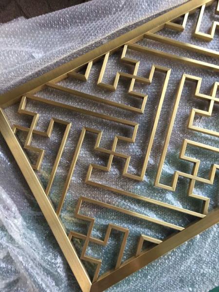 China 304 Mirror Rose Gold Stainless Steel Wall Panels Screen Divider Partition Factory