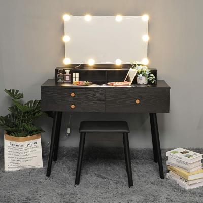 Bedroom MDF Wood Bedside Table 160cm Height Touch Screen Mirrored