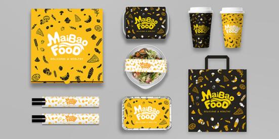 230gsm Eco Friendly Fast Food Packaging Pantone Color Food Packing Paper Bag