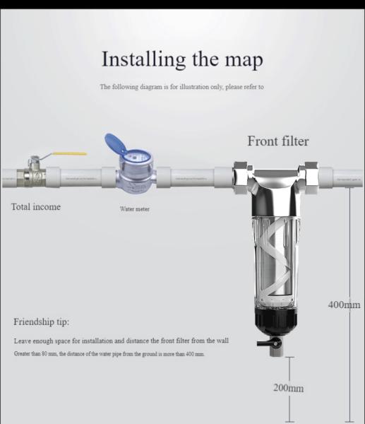 1 Stage Whole House Sediment Water Filter Household SS304 Large Flow