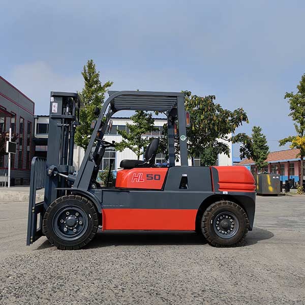 3m Mast Cpcd50 5 Ton Diesel Forklift Chinese Engine Counterbalance Trucks Orange