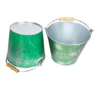 0.25mm Metal Tin Cans Wine Bucket 5L Oval Metal Bucket With Handle