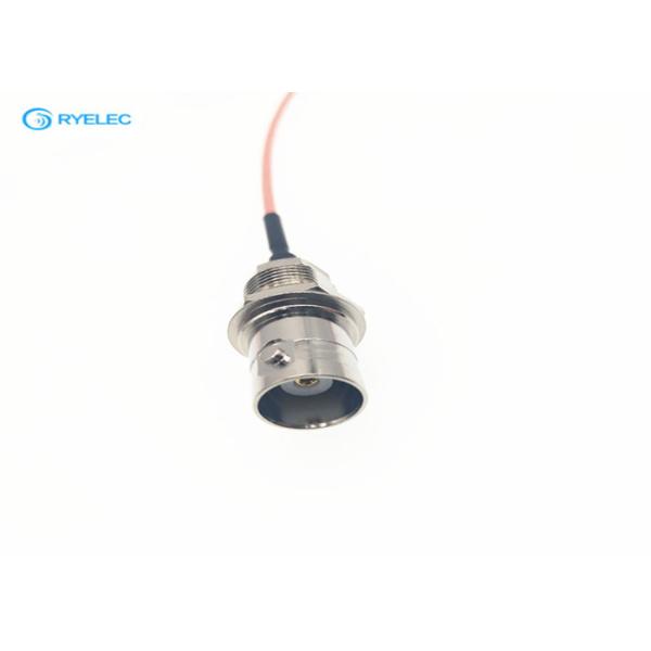 Rear Bulkhead Mounted RF Cable Assemblies BNC Female To Straignt SMA Male Connector