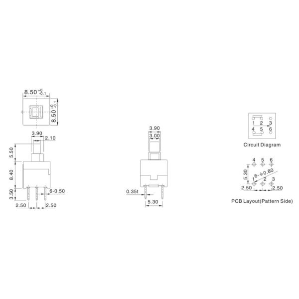 OEM переключателя кнопки DC30V черного квадрата IP40 мгновенный доступный