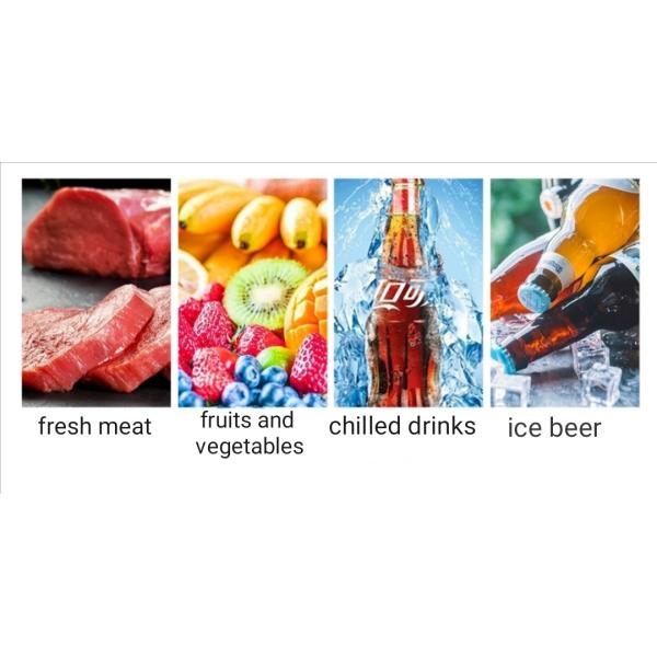 Витрина охладителя 2 дверей чистосердечная для йогурта бутылки сока молока напитка напитка