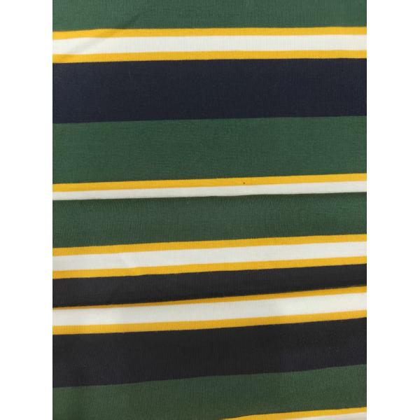 Tissu tricoté à rayures douces 95 coton 5 spandex pour T-shirts