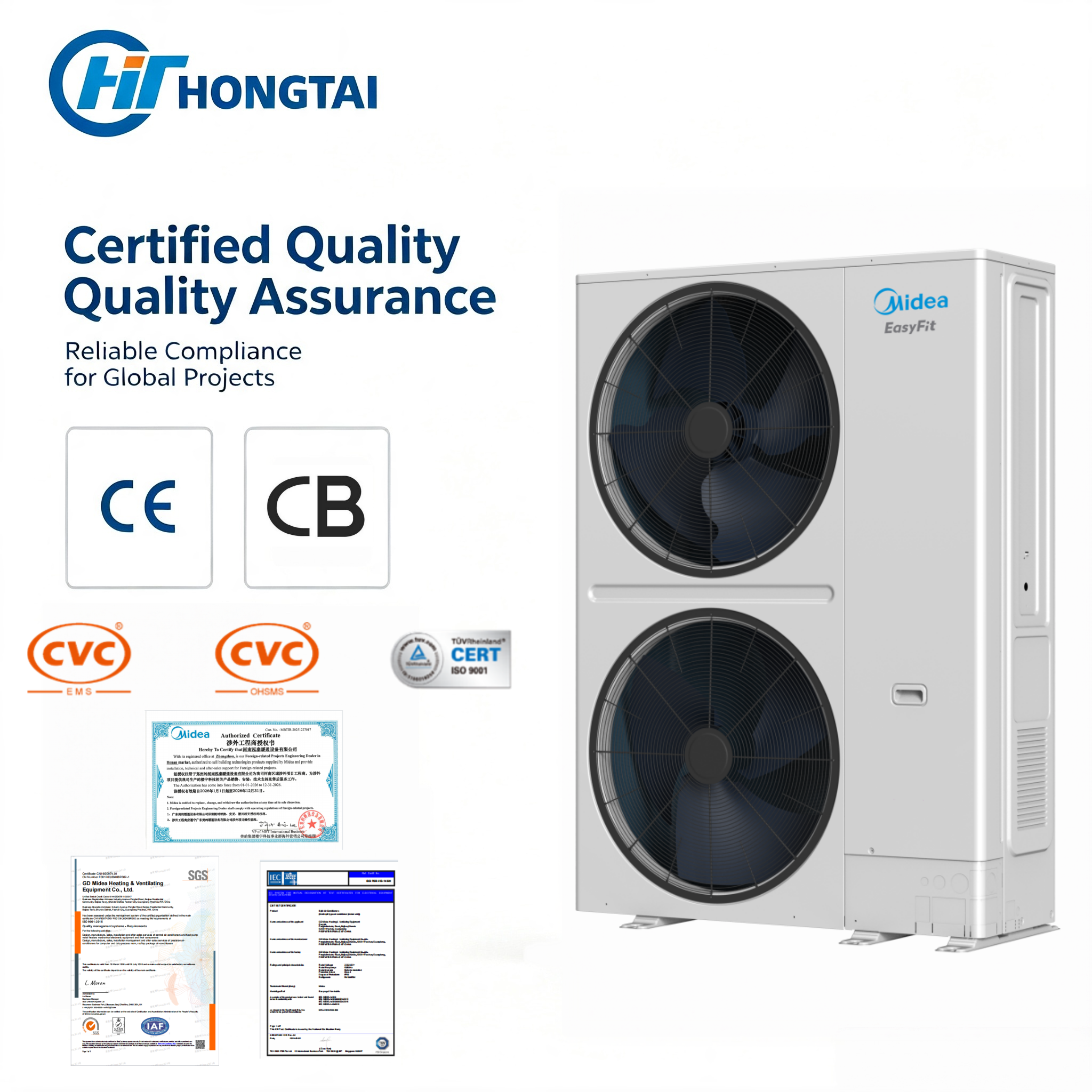 Midea V8 EasyFit VRF Compact Retrofit Solution for Space Limited HVAC Installation Engineered for Renovation Minimal Footprint Maximum Flexibility Zero Compromise