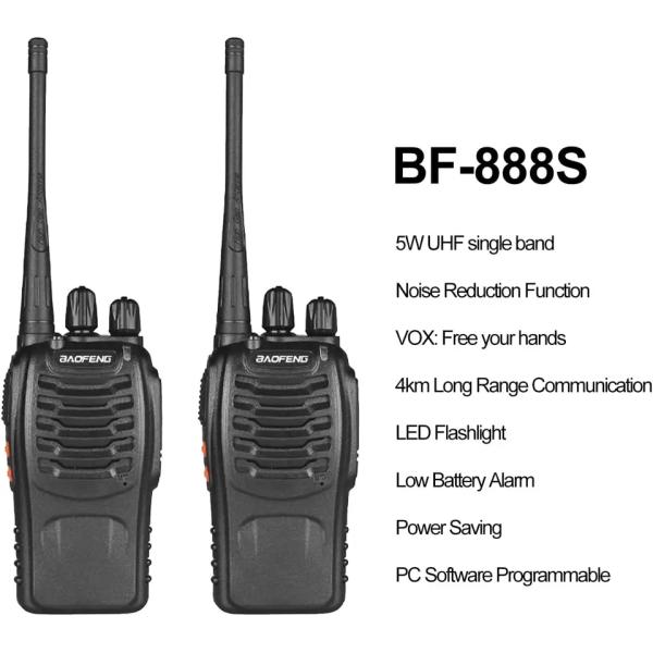 400-470MHz Battery Capacity 1500mAh BAOFENG BF-888S Single Band Handheld Walkie Talkie