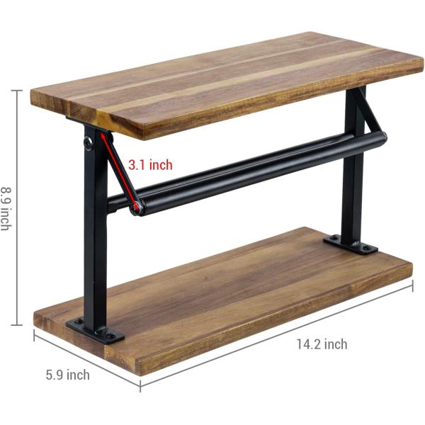 Upgrade Your Kitchen with This Solid Acacia Wood Paper Towel Holder and Top Display Shelf