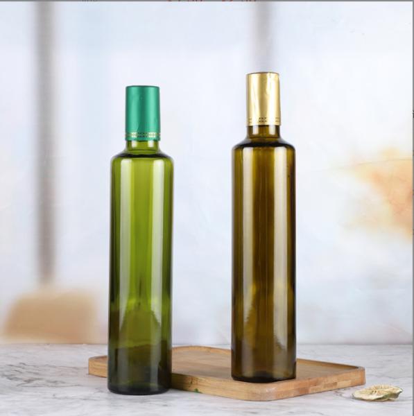 Garrafa de vidro de óleo de oliva clara de alta qualidade 500ml 330ml 250ml Tamanhos para embalagem de óleo