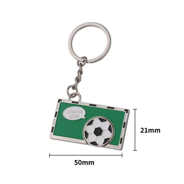 Porte-clés de football personnalisés en alliage de zinc durable, souvenirs personnalisés
