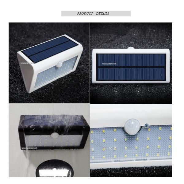 500LM Waterproof Solar LED Wall Light Integrated 4 Wattage For Outdoor Garden