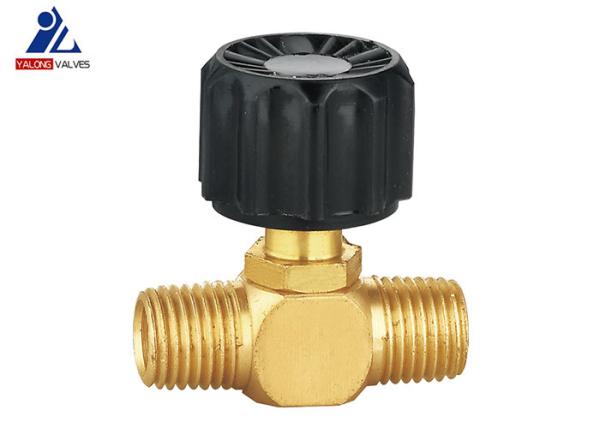 Male X Male NPT Forged Brass Gas Valve Needle 1.0MPa Copper Water