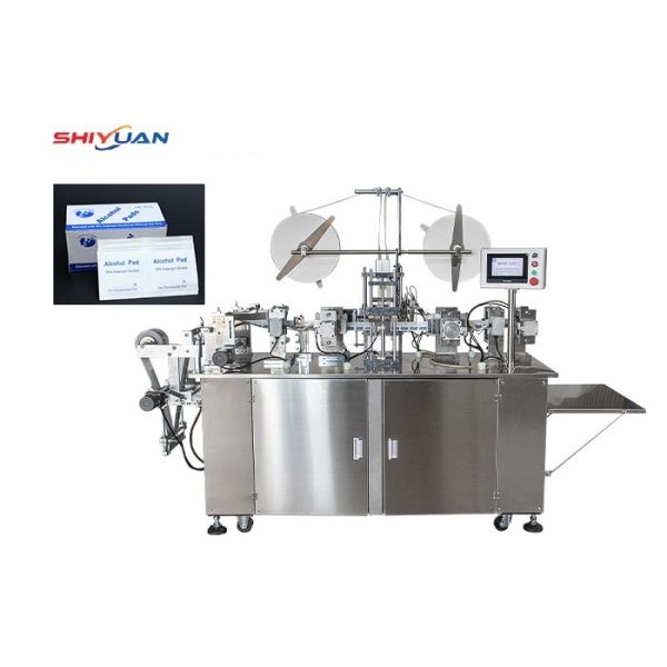 60mm*60mm Alcohol Pad Making Machine 2.5KW Alcohol Cotton Swab Making Machine