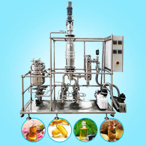 50L Jacketed Wiped Film Molecular Distillation System For Fish Oil