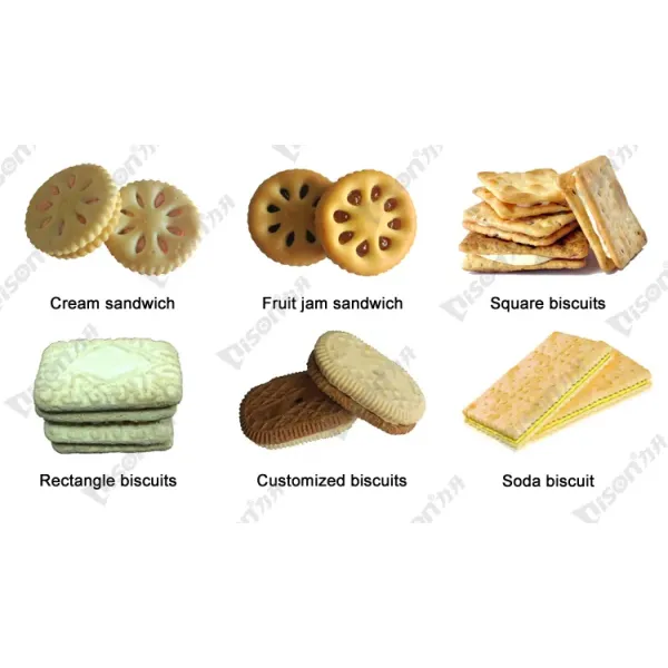 Customized Biscuit Sandwiching Machine Double Lane Two Flavor Biscuit Making Equipment