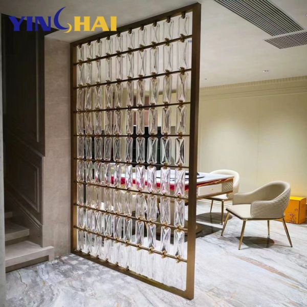 Hand Polishing Metal Partitions Dividers Corrosion Resistant For Home Entrance
