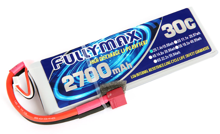 Блок батарей 30C 2700mAh 2S 7.4V FULLYMAX LiPo со штепсельной вилкой t для самолета Heli тележки шлюпки автомобиля RC