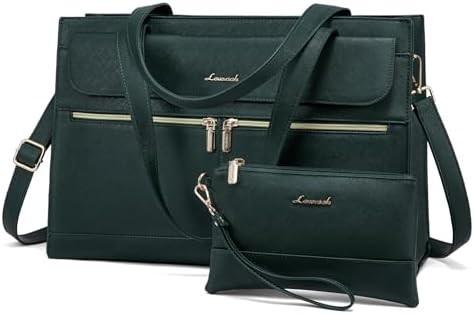 LOVEVOOK LAPTOP BAG FOR WOMEN 15.6 INCH LAPTOP TOTE WORK BAG PROFESSIONAL LEATHER COMPUTER BRIEFCASE WATERPROOF BUSINESS