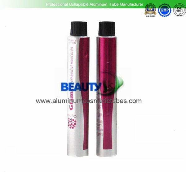 Beauty Empty Aluminum Squeeze Tubes , Hair Color Cream Collapsible Tubular Containers