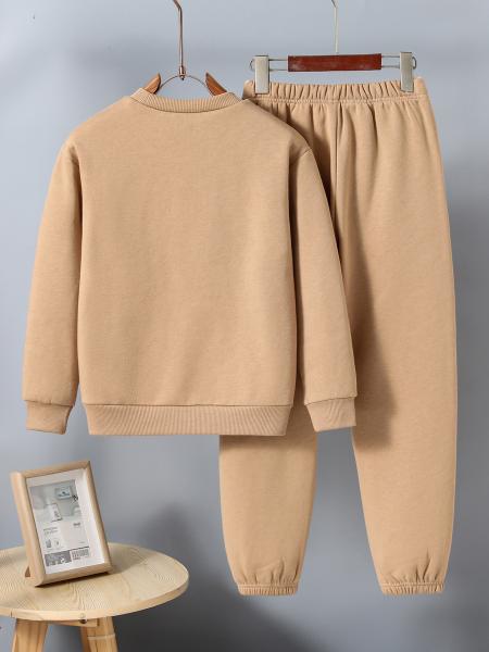 100% Polyester Hoodies Children Clothing Set Anti Bacterial Breathable