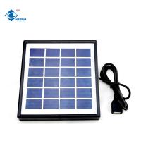 6V High Efficiency Portable Solar Panel Charger ZW-2W-6V-3 Glass Laminated Solar Panel 2W