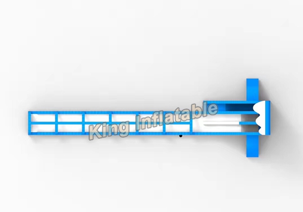 Customized Blue Giant Inflatable Water Slide Commercial For Adult / Kids