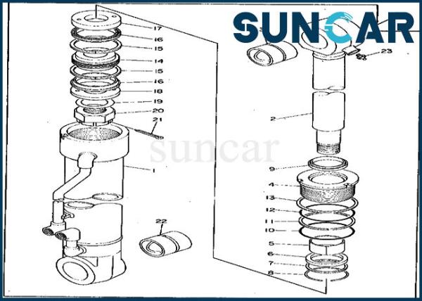 0265107 Stabilizer Cylinder Kit 495D 595 Deere Seal Repair Kit Excavator Hydraulic Seal Kit