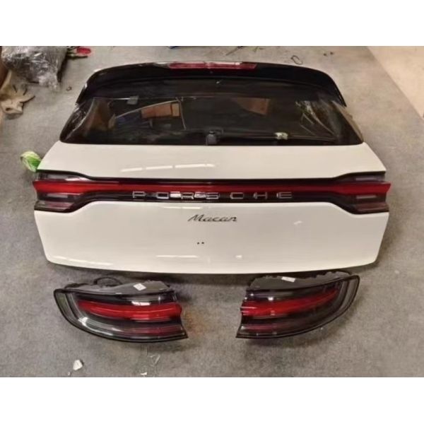 White Car Trunk Lid Porsche Macan Parts OEM Carbon Fiber Trunk