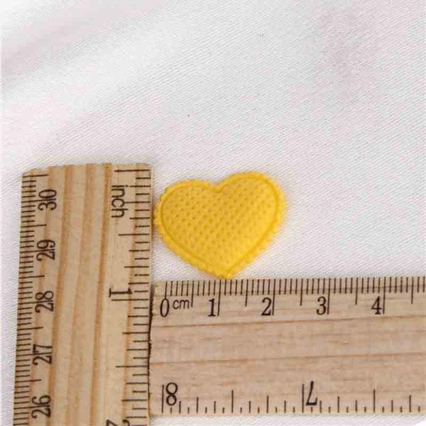 Red Satin Heart Applique Crafts Garment Embellishments With Trimming