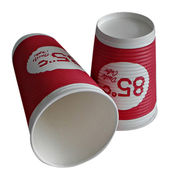 Branded Ripple Paper Cups for Hot  Tea / Milk , Promotional Paper Cups