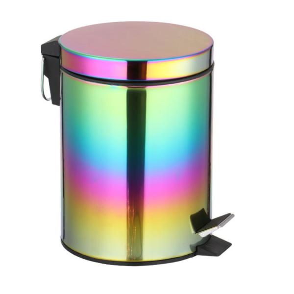 Colorful Eco - Friendly  Indoor Trash Can 5L Waste Can Foot Pedal 3 Size