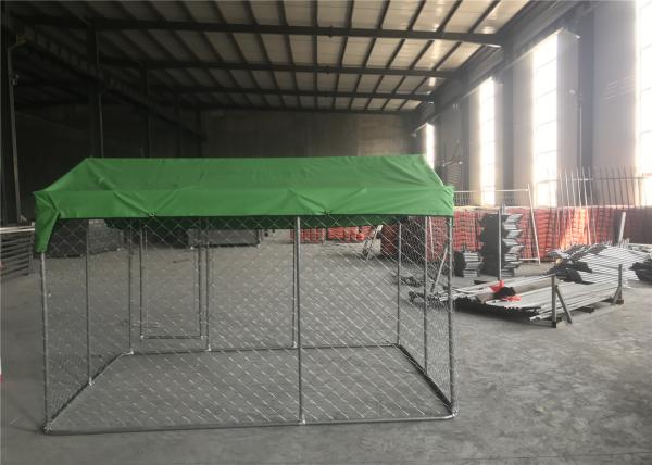 1.8mx2mx3m  OD32mm pre-galvanized tube mesh 50mm x 50mm chain link dog kennel