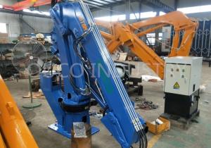 Marine Fish Boat Knuckle Telescopic Boom Cranes 0.6T 8M