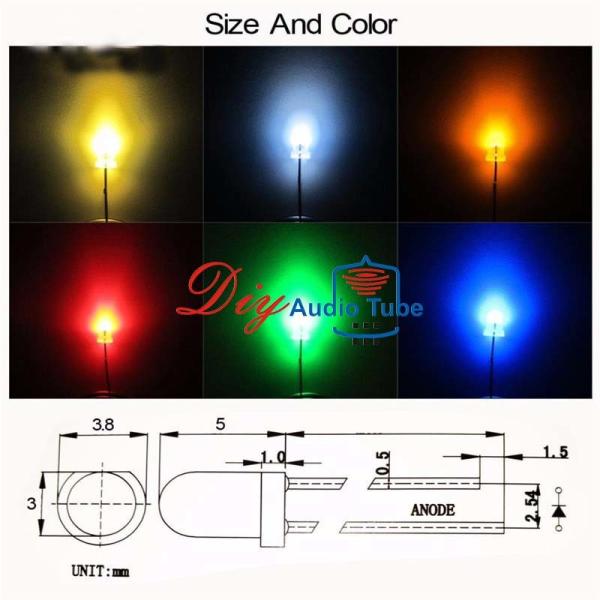 Round Top DIY LED Diode 20mA Max Forward Current For Advertising Light Box