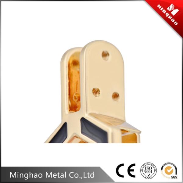 Fancy black 26.3*52.25mm square zinc alloy metal accessories