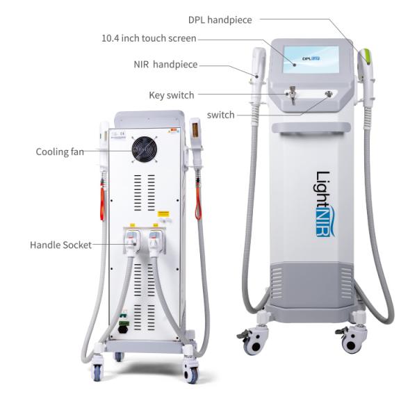 3000W 2 Handles DPL NIR Skin Rejuvenation Fast Hair Removal Machine