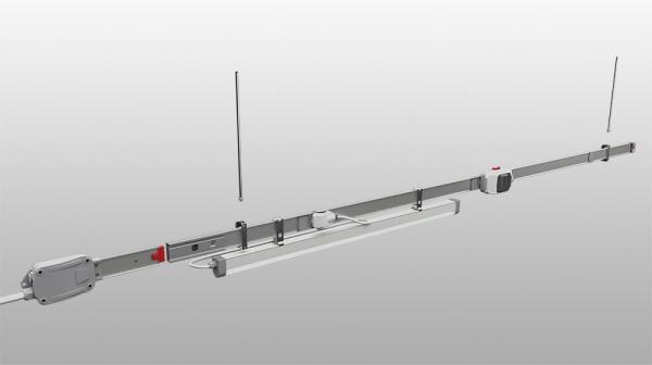 110V-240V Power Distribution Busway , Aluminum Indoor Lighting Busbar System