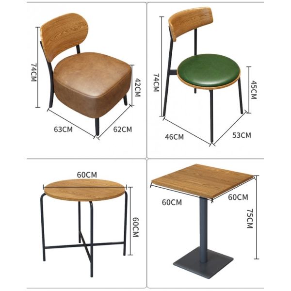 New Arrival Modern Commercial Restaurant Furniture Dining Table and Chairs for Cafe Fast Food Shop